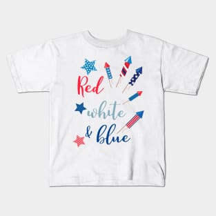 Red While and Blue Kids T-Shirt